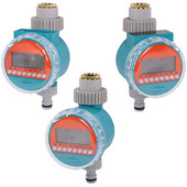 1 db vízidőzítő esőérzékelő napelemes LCD dupla tárcsás golyósszelep vezérlő kerti öntözés öntözés 1/2''3/4'' csapos csukló mágnesszelep