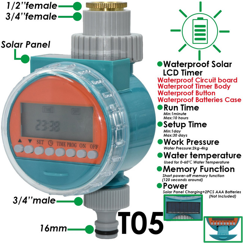 KESLA Irigare Impermeabil Temporizator de apă Solar LCD Seră Sistem electronic de control de udare irigator de grădină automat