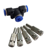 S258 Duză cu conectare rapidă pentru aburire la presiune joasă 0,15-0,6 mm Sprinkler pentru aburire Pulverizator de răcire pentru grădină cu filtru 20 buc