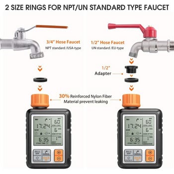 Таймер за поливане Автоматичен интелигентен разпръсквач с голям екран Напоителна система за градински растения Цикъл на тревата Таймер за поливане