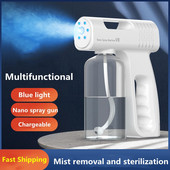 V8 USB vezeték nélküli szórópisztoly Nano Blue Light fertőtlenítő permetező gőzporlasztó Fogger kézi porlasztó fertőtlenítő gép