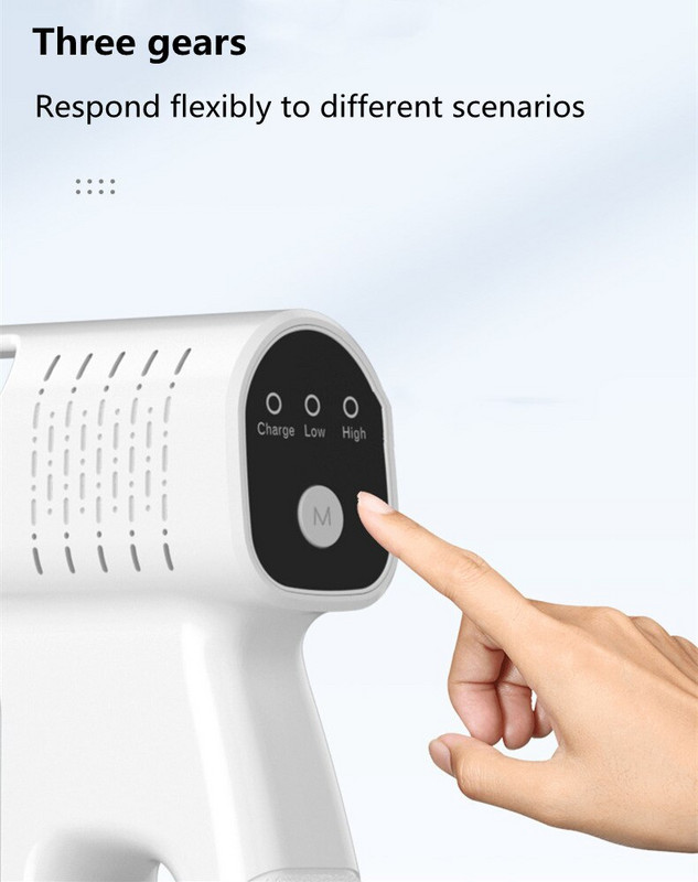 V8 USB vezeték nélküli szórópisztoly Nano Blue Light fertőtlenítő permetező gőzporlasztó Fogger kézi porlasztó fertőtlenítő gép