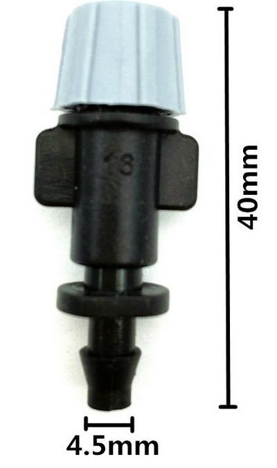 200 buc Pulverizator de apă ceață Atomizare Duză de pulverizare gri Un singur cap de pulverizare cu un singur cârlig Sârmă de calibru 60