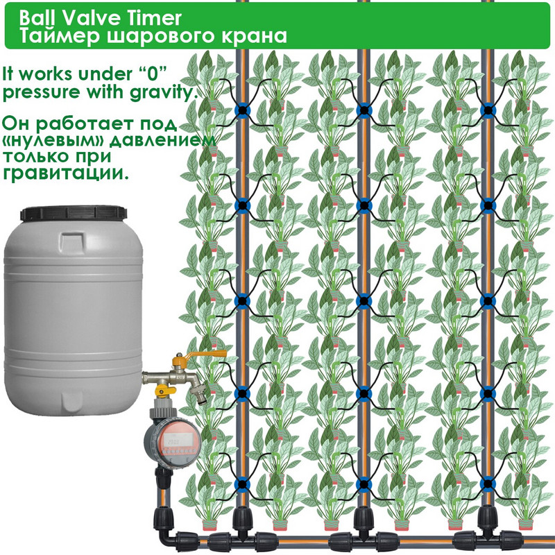 KESLA automatinis LCD ekrano rutulinis vožtuvas vandens laikmatis Elektroninis laistymo laistymo valdiklis namų sodo laistymui