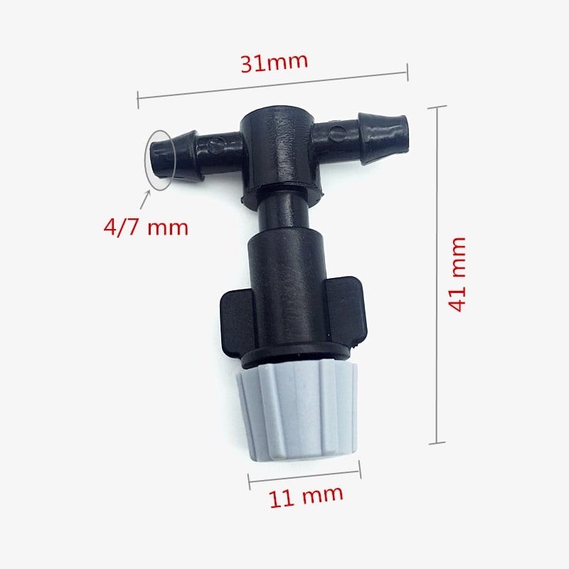 100 vnt. Žemės ūkio sodo rūko purkštukų serija 4/7 spygliuočių jungtys ir vejos drėkinimo sistemos vandens aušinimo įrenginių komponentai