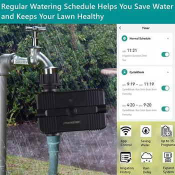 FrogbRo Smart Garden Watering Timer Αυτόματος ελεγκτής στάγδην άρδευσης Smart Water Valve Garden Αυτόματο σύστημα ποτίσματος