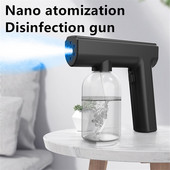 Sterilizator portabil nano electric de 300 ml, pulverizatoare, atomizare, dezinfecție, mașină de ceață, pistol de pulverizare cu lumină albastră reîncărcabilă prin USB