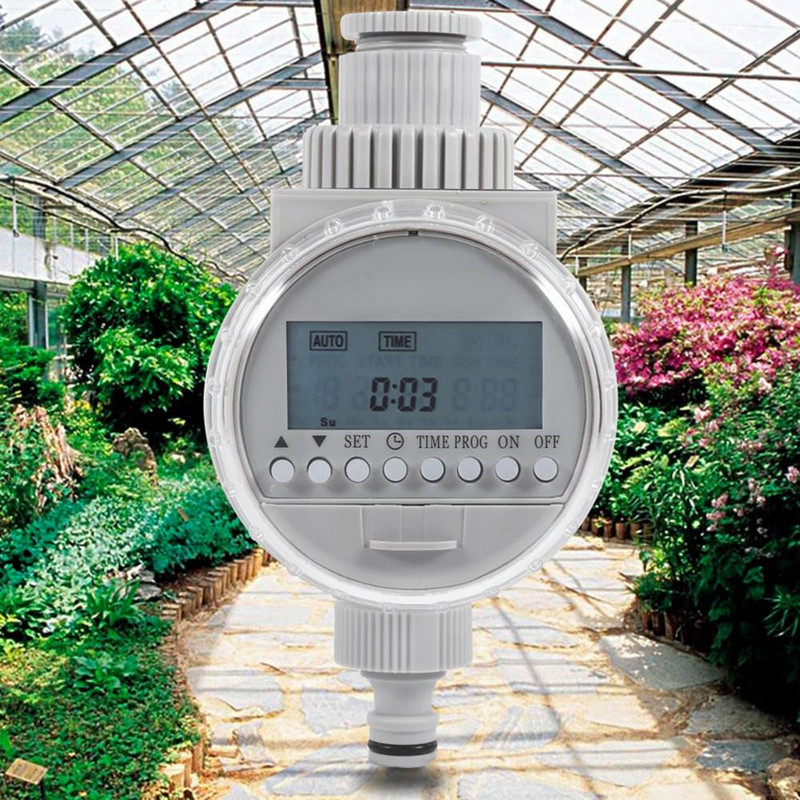 Automatikus digitális LCD elektronikus kerti öntözés vezérlő Programok Öntözőrendszer Otthoni kerti vízidőzítő