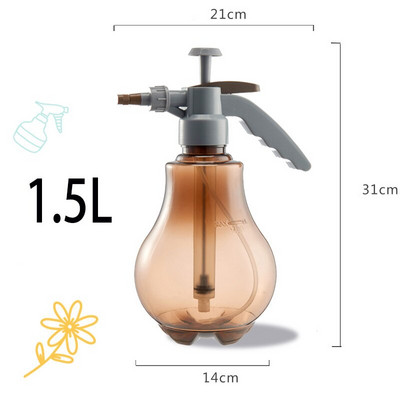 Nou 1.5L/3L Pulverizator cu declanșare a presiunii manuale Sticlă cu pulverizator de grădină pentru irigare a plantelor Adapat pulverizator duză reglabilă He