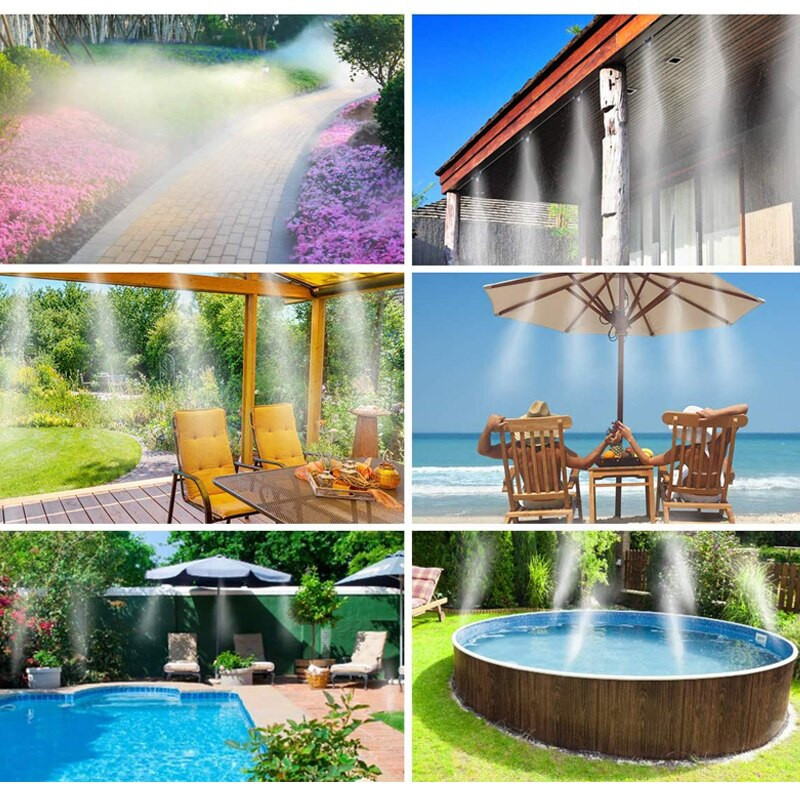 Sistem de pulverizator de ceață de apă pentru grădina terasa pentru seră trambulină flori plante irigare nebulizator aspersor