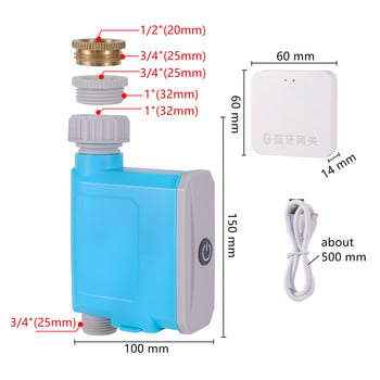 Bluetooth интелигентен електронен таймер за поливане на градината, автоматичен контролер за напояване, интелигентен WiFi шлюз, инструмент за контрол на поливането