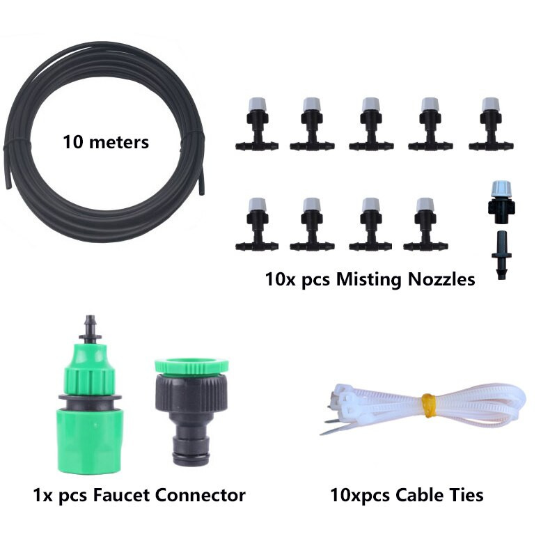 Kültéri permetező hűtőrendszer ködpermetező fúvóka növény öntözővíz-moster fúvókák készlet kerti kellékek öntözőszerszáma