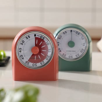 60-минутен кухненски визуален таймер без батерия Механичен часовник за обратно броене Аларма