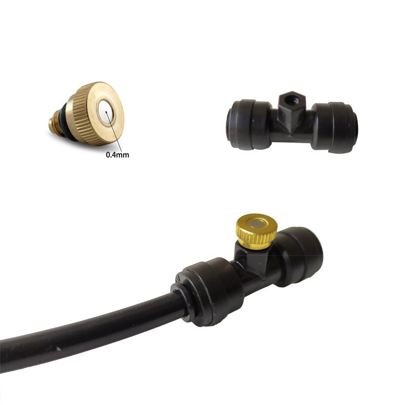 Barkácsolás kültéri porlasztó kerti permetező permetező hűtőrendszer 33 láb ködképző vonal 12 sárgaréz ködfúvókák teraszos terasz üvegházhoz