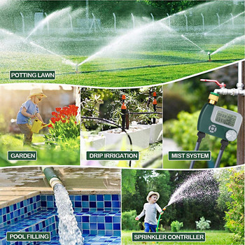 Програмируеми градински таймери за вода Цифров маркуч Таймер за кран Външно автоматично поливане Спринклерна система Контролер за напояване