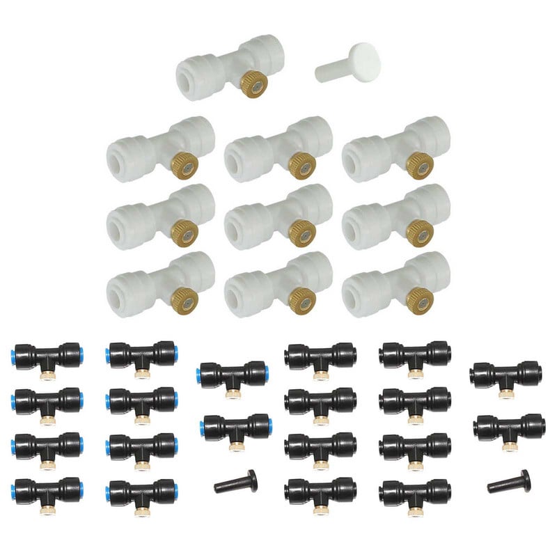 10 set de duze de aburire pentru sistem de răcire cu pulverizare în aer liber Duze de înlocuire pentru răcirea serelor, umidificare, duză de răcire