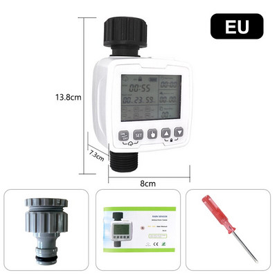 Temporizator de udare automat Controler inteligent de irigare cu senzor de ploaie Grădină în aer liber IPX5 Dispozitiv LCD rezistent la apă prin picurare
