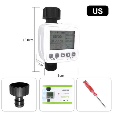 Temporizator de udare automat Controler inteligent de irigare cu senzor de ploaie Grădină în aer liber IPX5 Dispozitiv LCD rezistent la apă prin picurare