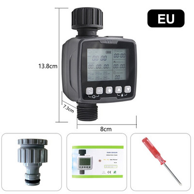 Temporizator de udare automat Controler inteligent de irigare cu senzor de ploaie Grădină în aer liber IPX5 Dispozitiv LCD rezistent la apă prin picurare