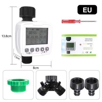 Temporizator de udare automat Controler inteligent de irigare cu senzor de ploaie Grădină în aer liber IPX5 Dispozitiv LCD rezistent la apă prin picurare