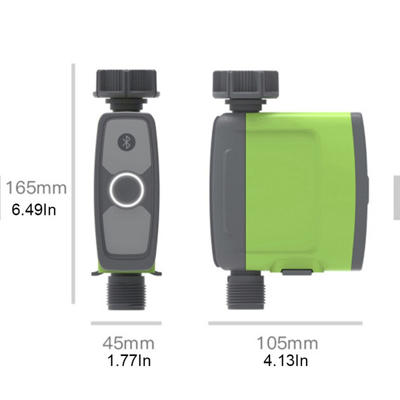 Temporizator robinet inteligent pentru stropire cu furtun Bluetooth cu moduri de irigare și pulverizare, sistem de irigare fără fir cu debitmetru de apă