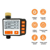 Temporizator de udare automat, cu ecran mare, instrument de sincronizare cu afișaj digital, temporizator pentru stropitori pentru gazon de grădină, pentru sistem de irigare automată