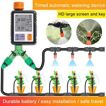 Таймер за поливане на градината Автоматичен електронен таймер за поливане Цифров контролер за напояване Система за синхронизиране на времето за напояване в градината