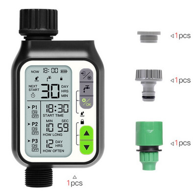 Controler de irigare a apei de grădină Temporizator de udare cu ecran HD de 3,5 inchi Controller de sistem de irigare cu senzor automat de ploaie pentru casă inteligentă