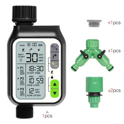 Controler de irigare a apei de grădină Temporizator de udare cu ecran HD de 3,5 inchi Controller de sistem de irigare cu senzor automat de ploaie pentru casă inteligentă