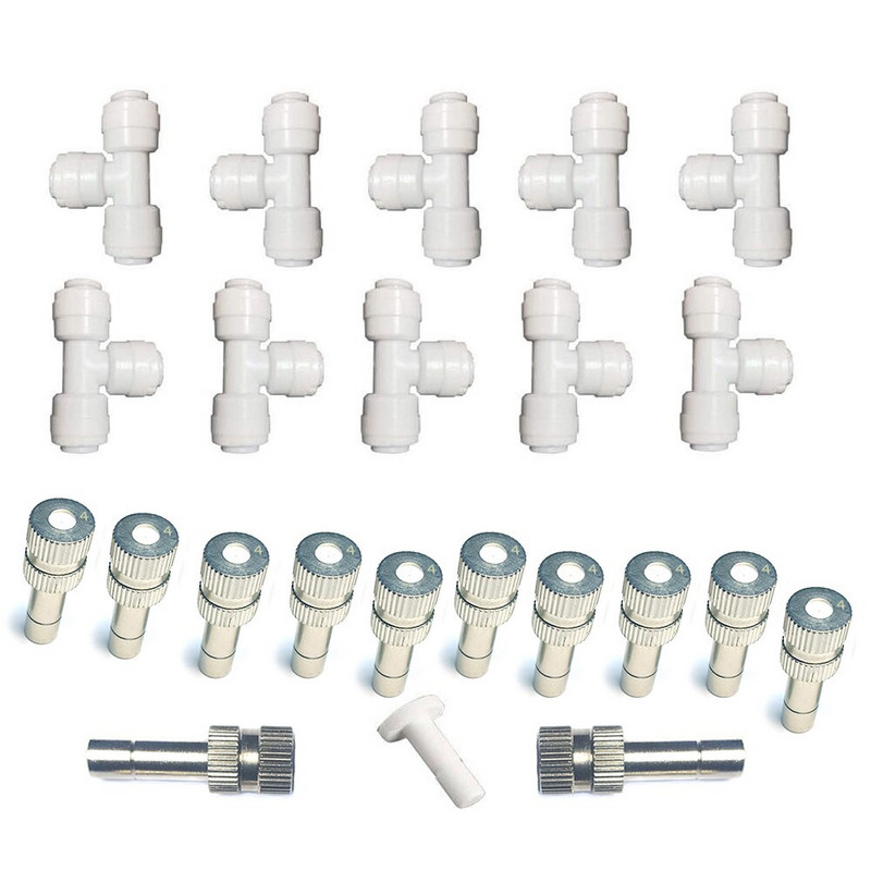 Sistem de răcire cu aburire la presiune joasă Mister Kit Pulverizator de apă în aer liber Aspersor de grădină Atomizor Nebulizator Terasă Mister