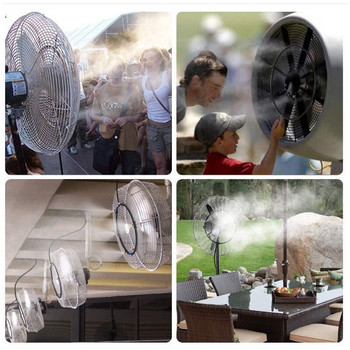 Auto Misting Fan Mist Line Kit for Summer Cooling Patio Breeze with Brass Nozzle Plastic Adapter Fog Spray System