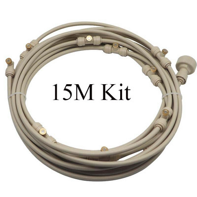 Bej 6M -18M Sistem de răcire cu ceață de apă de grădină în aer liber cu duze din alamă