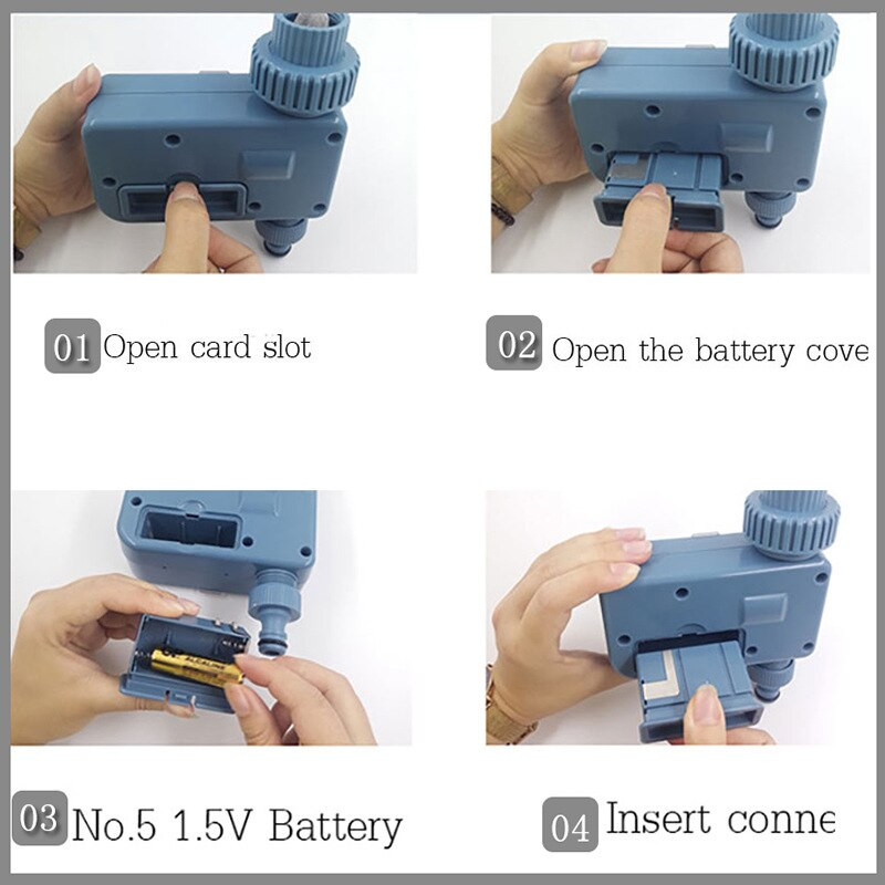 Sodo laistymo laikmačio rutulinis vožtuvas Automatinis elektroninis vandens laikmatis Namų sodo laistymo laikmačio valdiklio sistema su LCD ekranu