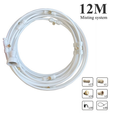 Sistem de aburire pentru terasa de racire in aer liber 6/9/12/15/18m Pulverizator de ceata cu apa de racire Nebulizator de gradina Kit de aburire in aer liber pentru sera