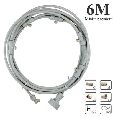 Sistem de aburire pentru terasa de racire in aer liber 6/9/12/15/18m Pulverizator de ceata cu apa de racire Nebulizator de gradina Kit de aburire in aer liber pentru sera