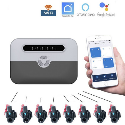 WIFI Smart Watering Timer Garden Irrigation 8 Way Controller Water Valve Irrigation Timer Έξυπνο σύστημα ποτίσματος WIFI Water Timer