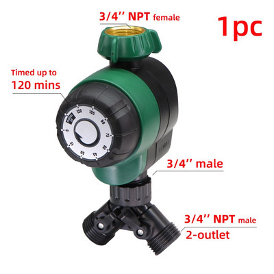 American Garden 3/4 hüvelykes NPT mechanikus öntözési időzítő 120 perces kézi vezérlő üvegházhatású kertészeti öntözési kellékek