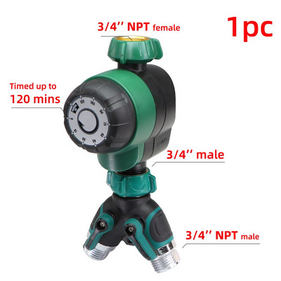 American Garden 3/4 hüvelykes NPT mechanikus öntözési időzítő 120 perces kézi vezérlő üvegházhatású kertészeti öntözési kellékek