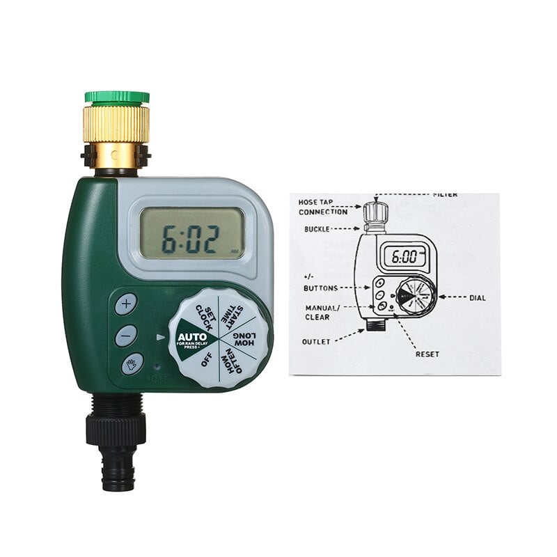 Csaptelep időzítő programozható digitális tömlő elemmel működő automatikus öntözőrendszer öntözésvezérlő