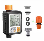 Automatikus programozható digitális vízidőzítő 3" nagy képernyős IP65 vízálló kerti pázsit öntözőrendszerhez öntöző időzítő akció