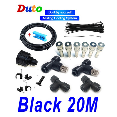 Nemokamas pristatymas „Pasidaryk pats“ lauko rūko aušinimo sistemos rinkinys „Greathouse Garden Patio Waterring“ greito prijungimo antgalis 7M-20M sistema