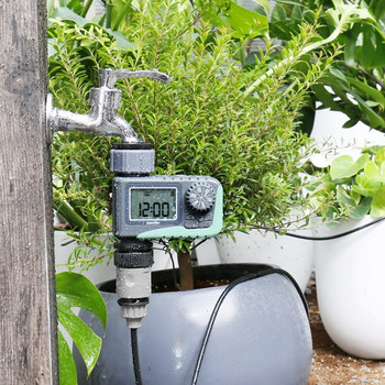 RAINPOINT Мини таймер за вода Програмируем маркуч за градинско напояване Кран Кран Таймер за забавяне на дъжда Ръчно Автоматичен инструмент за система за поливане