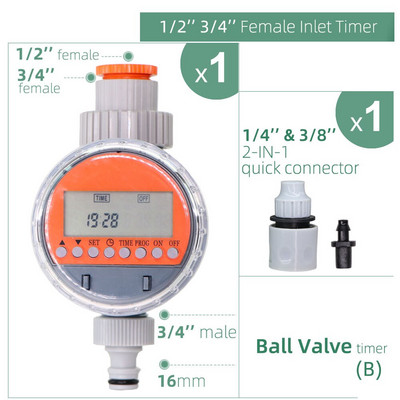 Supapă cu bilă Temporizator de apă Echipament electronic inteligent de udare Casă Grădină Sistem de irigare prin picurare Controler pentru irigator pentru plante pentru flori