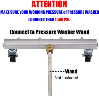 Σκούπα νερού πλυσίματος πίεσης 13 ιντσών Power Washer Cleaner, Sweep Driveway, Sidewalk, Deck, 4000 PSI