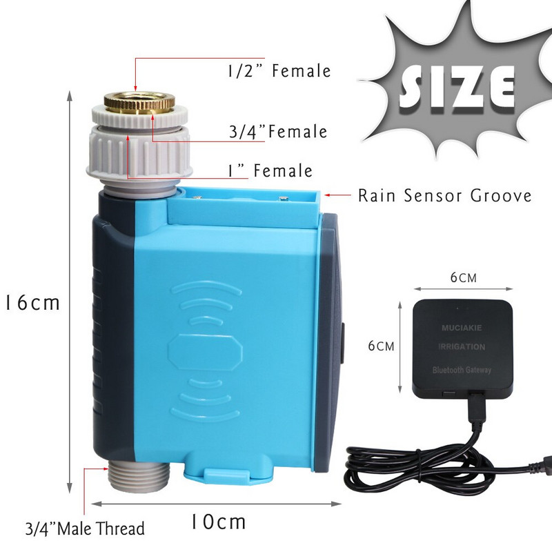 Intelligens öntözéses esőérzékelő WIFI átjáró Bluetooth kerti vízidőzítő öntözési műtermék automatikus távoli öntözővezérlő