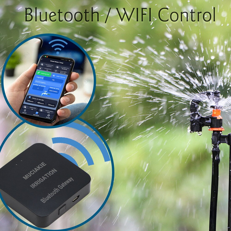 Intelligens öntözéses esőérzékelő WIFI átjáró Bluetooth kerti vízidőzítő öntözési műtermék automatikus távoli öntözővezérlő