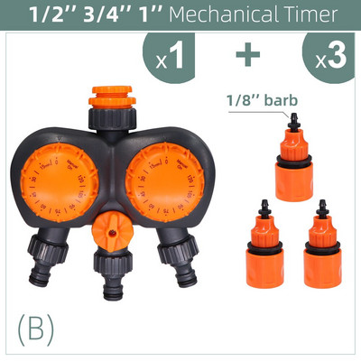 3 utas dupla vezérlős intelligens mechanikus napi vízidőzítő kerti víz öntözés kültéri tömlő csepegtető öntözőhöz
