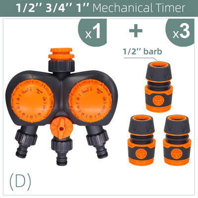3 utas dupla vezérlős intelligens mechanikus napi vízidőzítő kerti víz öntözés kültéri tömlő csepegtető öntözőhöz