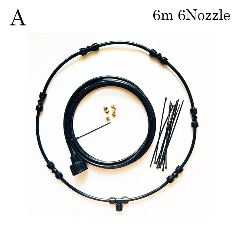 Kit de inel pentru ventilator de ceață Pulverizator de apă pentru grădină, în aer liber, pentru sistem de răcire cu ceață, mașină portabilă, inel pentru ventilator de răcire pentru seră