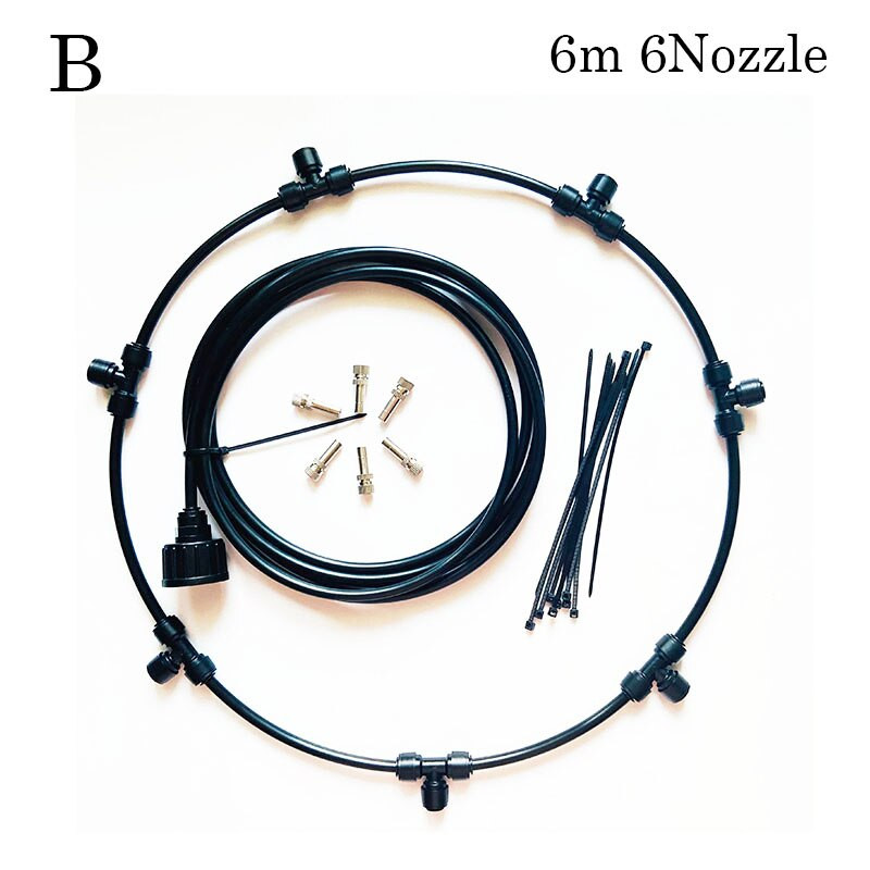 Kit de inel pentru ventilator de ceață Pulverizator de apă pentru grădină, în aer liber, pentru sistem de răcire cu ceață, mașină portabilă, inel pentru ventilator de răcire pentru seră